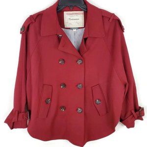 Anthroplogie cartonnier red cape coat medium